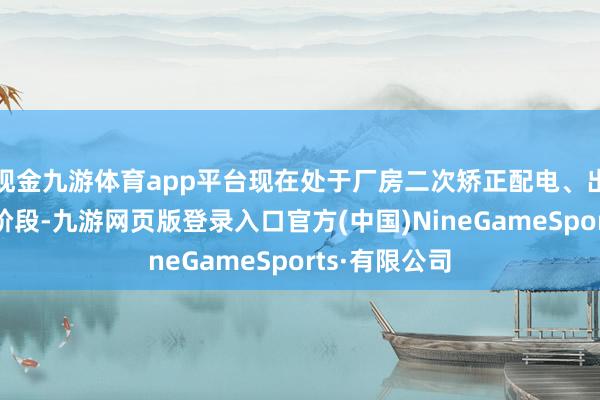 现金九游体育app平台现在处于厂房二次矫正配电、出产建造发运阶段-九游网页版登录入口官方(中国)NineGameSports·有限公司